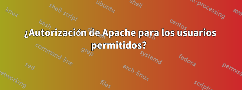 ¿Autorización de Apache para los usuarios permitidos? 