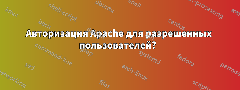 Авторизация Apache для разрешенных пользователей? 