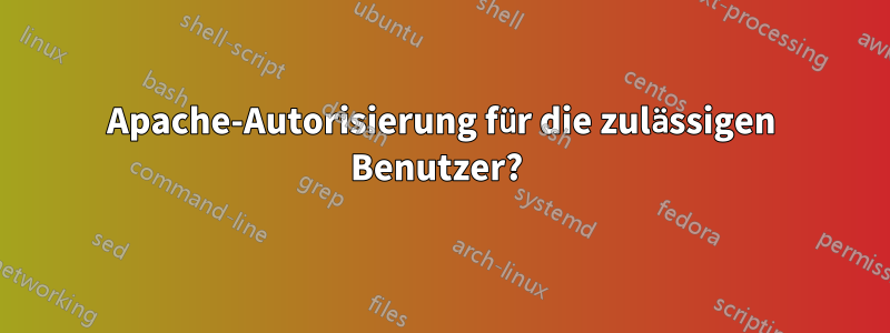 Apache-Autorisierung für die zulässigen Benutzer? 