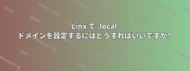 Linx で .local ドメインを設定するにはどうすればいいですか?