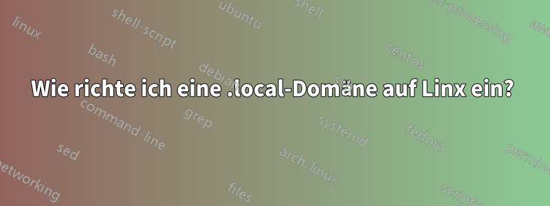 Wie richte ich eine .local-Domäne auf Linx ein?