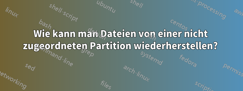 Wie kann man Dateien von einer nicht zugeordneten Partition wiederherstellen?