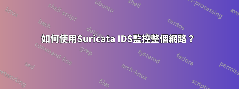 如何使用Suricata IDS監控整個網路？