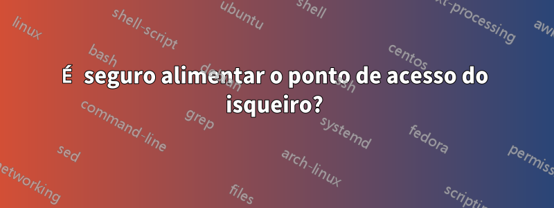 É seguro alimentar o ponto de acesso do isqueiro?