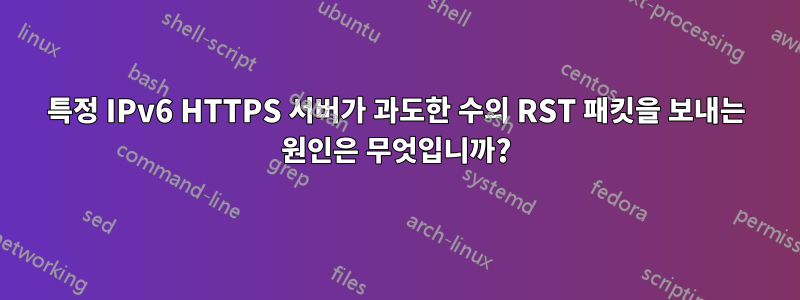 특정 IPv6 HTTPS 서버가 과도한 수의 RST 패킷을 보내는 원인은 무엇입니까?