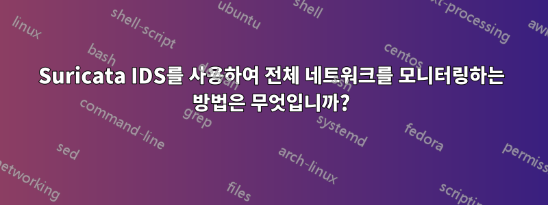 Suricata IDS를 사용하여 전체 네트워크를 모니터링하는 방법은 무엇입니까?