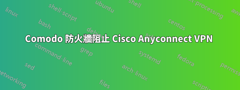 Comodo 防火牆阻止 Cisco Anyconnect VPN