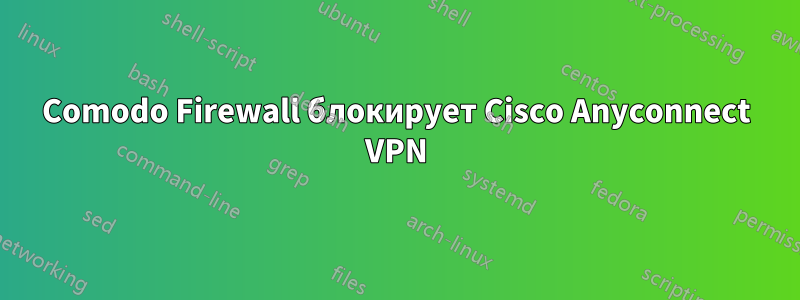 Comodo Firewall блокирует Cisco Anyconnect VPN