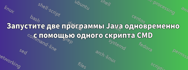 Запустите две программы Java одновременно с помощью одного скрипта CMD