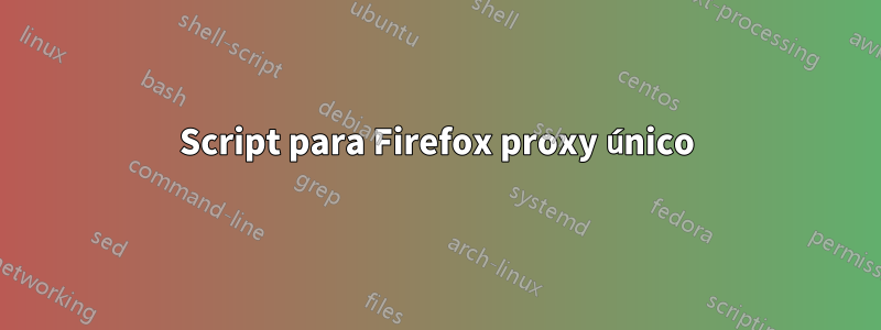 Script para Firefox proxy único