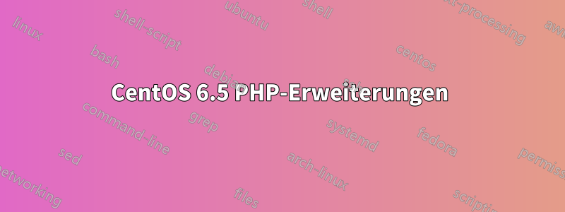 CentOS 6.5 PHP-Erweiterungen