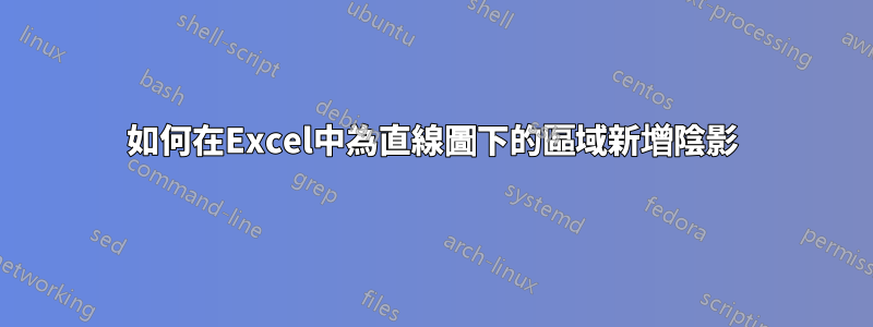 如何在Excel中為直線圖下的區域新增陰影