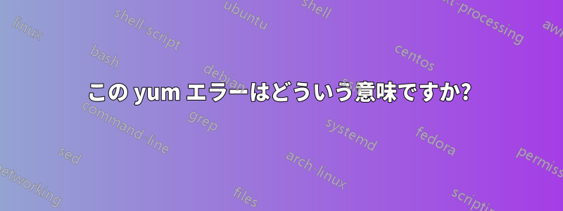 この yum エラーはどういう意味ですか?