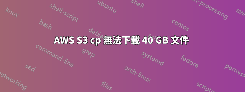 AWS S3 cp 無法下載 40 GB 文件