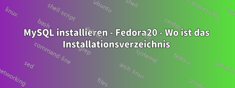 MySQL installieren - Fedora20 - Wo ist das Installationsverzeichnis