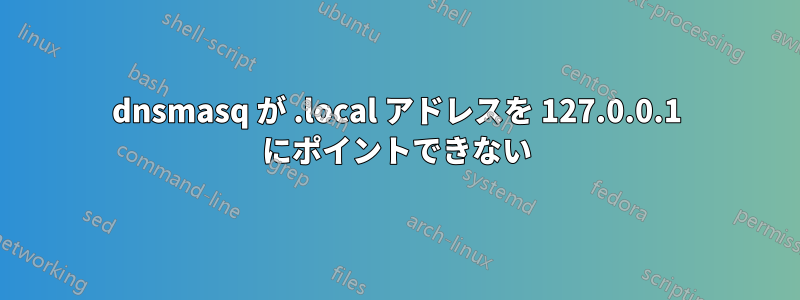 dnsmasq が .local アドレスを 127.0.0.1 にポイントできない