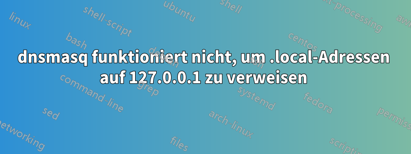 dnsmasq funktioniert nicht, um .local-Adressen auf 127.0.0.1 zu verweisen