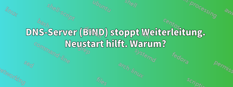 DNS-Server (BIND) stoppt Weiterleitung. Neustart hilft. Warum?