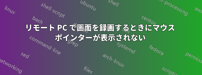 リモート PC で画面を録画するときにマウス ポインターが表示されない