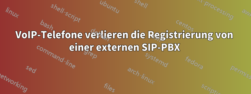 VoIP-Telefone verlieren die Registrierung von einer externen SIP-PBX