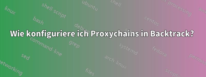 Wie konfiguriere ich Proxychains in Backtrack?