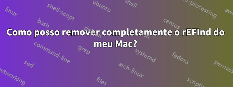 Como posso remover completamente o rEFInd do meu Mac?