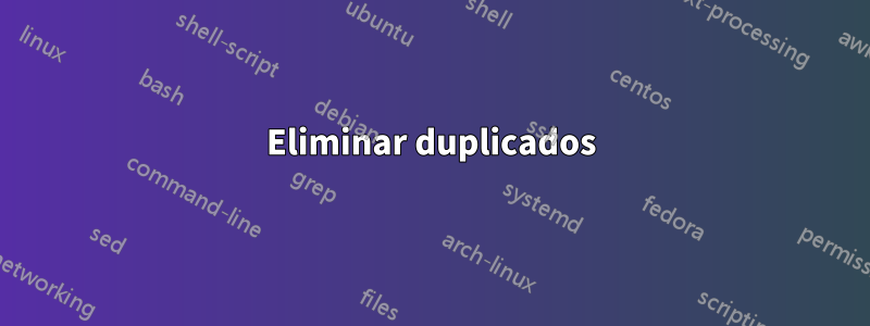 Eliminar duplicados