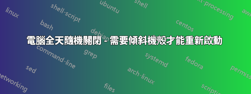 電腦全天隨機關閉 - 需要傾斜機殼才能重新啟動