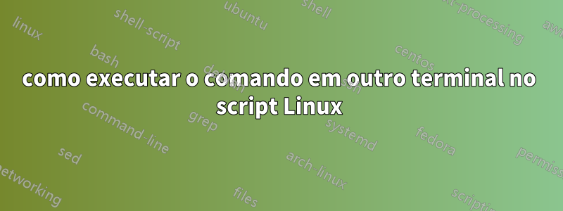 como executar o comando em outro terminal no script Linux