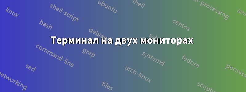 Терминал на двух мониторах