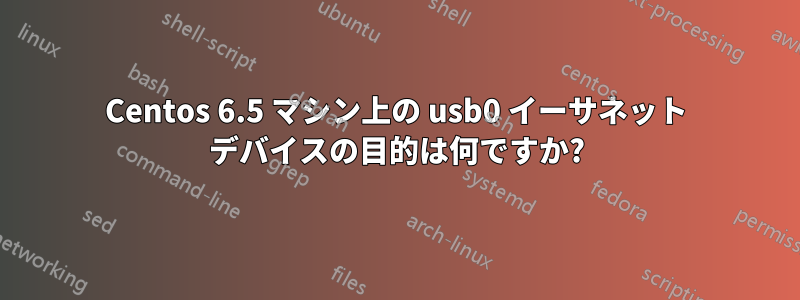 Centos 6.5 マシン上の usb0 イーサネット デバイスの目的は何ですか?