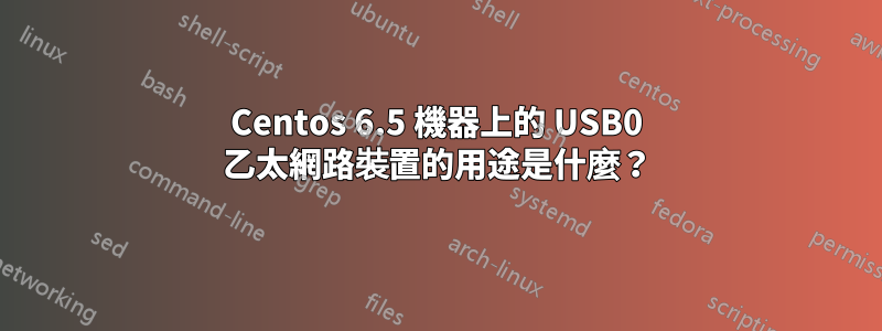 Centos 6.5 機器上的 USB0 乙太網路裝置的用途是什麼？