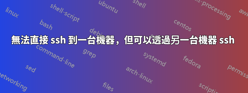 無法直接 ssh 到一台機器，但可以透過另一台機器 ssh