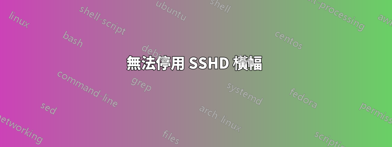 無法停用 SSHD 橫幅