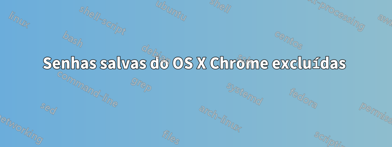 Senhas salvas do OS X Chrome excluídas