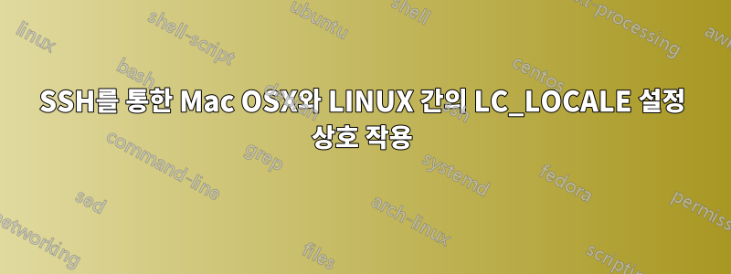 SSH를 통한 Mac OSX와 LINUX 간의 LC_LOCALE 설정 상호 작용