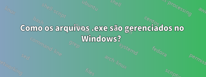 Como os arquivos .exe são gerenciados no Windows? 
