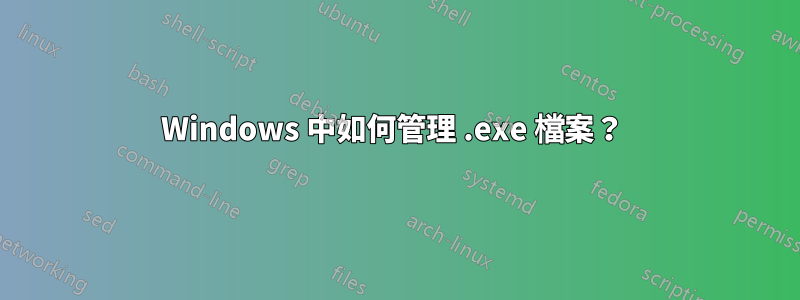 Windows 中如何管理 .exe 檔案？ 
