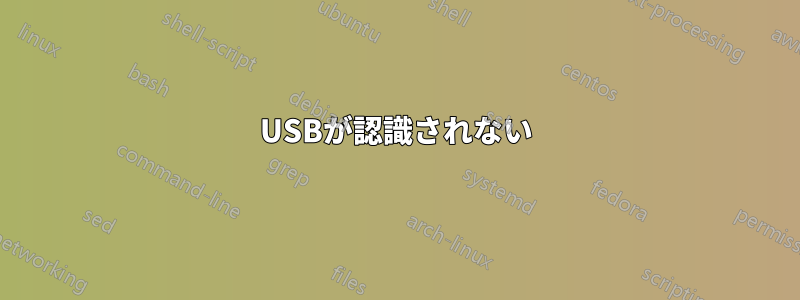 USBが認識されない