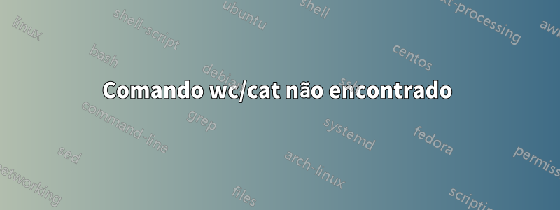 Comando wc/cat não encontrado
