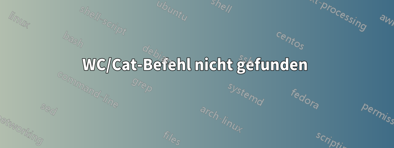 WC/Cat-Befehl nicht gefunden