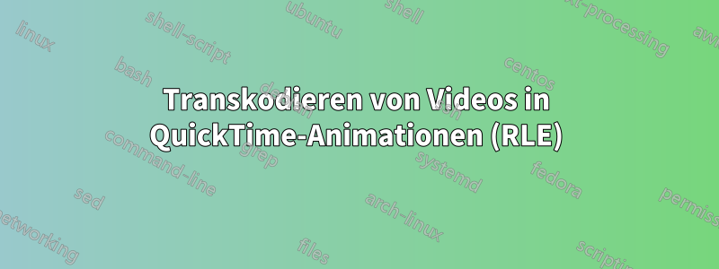 Transkodieren von Videos in QuickTime-Animationen (RLE)