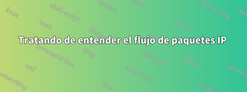 Tratando de entender el flujo de paquetes IP