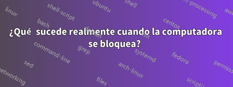 ¿Qué sucede realmente cuando la computadora se bloquea? 