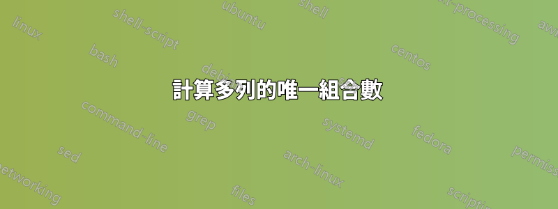 計算多列的唯一組合數