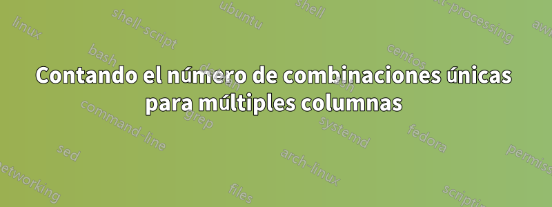 Contando el número de combinaciones únicas para múltiples columnas