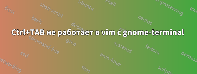 Ctrl+TAB не работает в vim с gnome-terminal