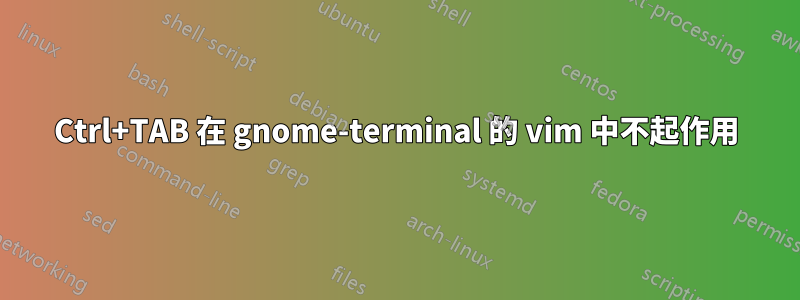 Ctrl+TAB 在 gnome-terminal 的 vim 中不起作用