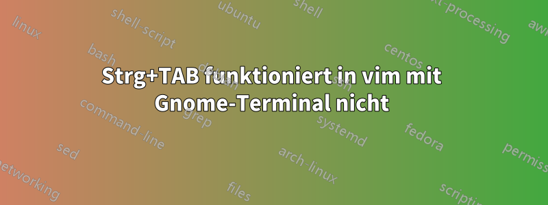 Strg+TAB funktioniert in vim mit Gnome-Terminal nicht