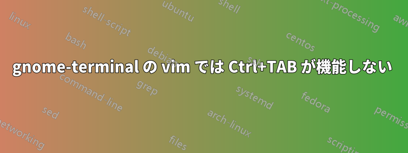 gnome-terminal の vim では Ctrl+TAB が機能しない